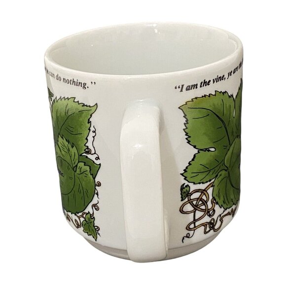 John 15:5 Mug White Grapes Design Christian Bible Scripture Verse Religious - Picture 4 of 6